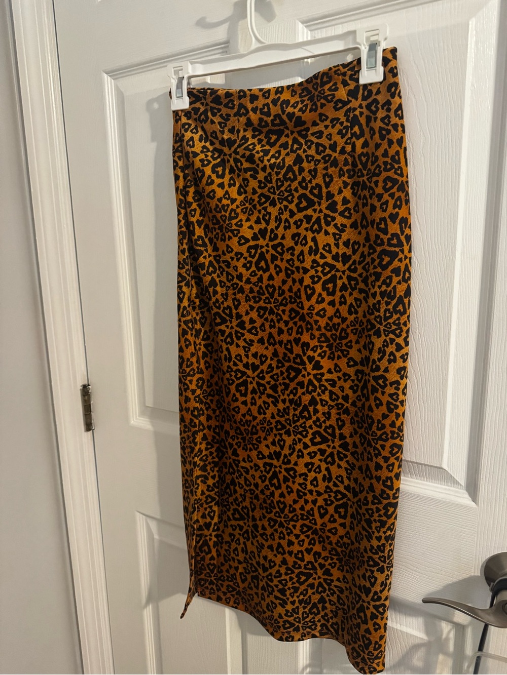 Urban Outfitters Mustard Yellow and Black Leopard Print Maxi Skirt